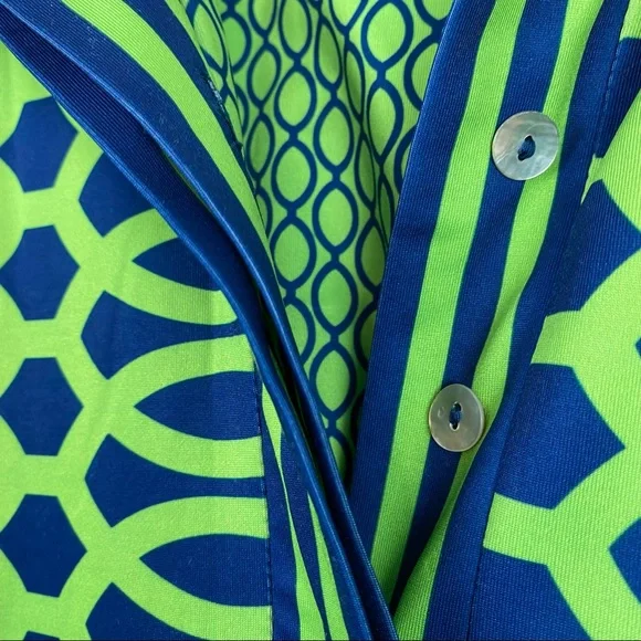 Gretchen Scott Designs Green and Blue Patterned Dress - Picture 8 of 15